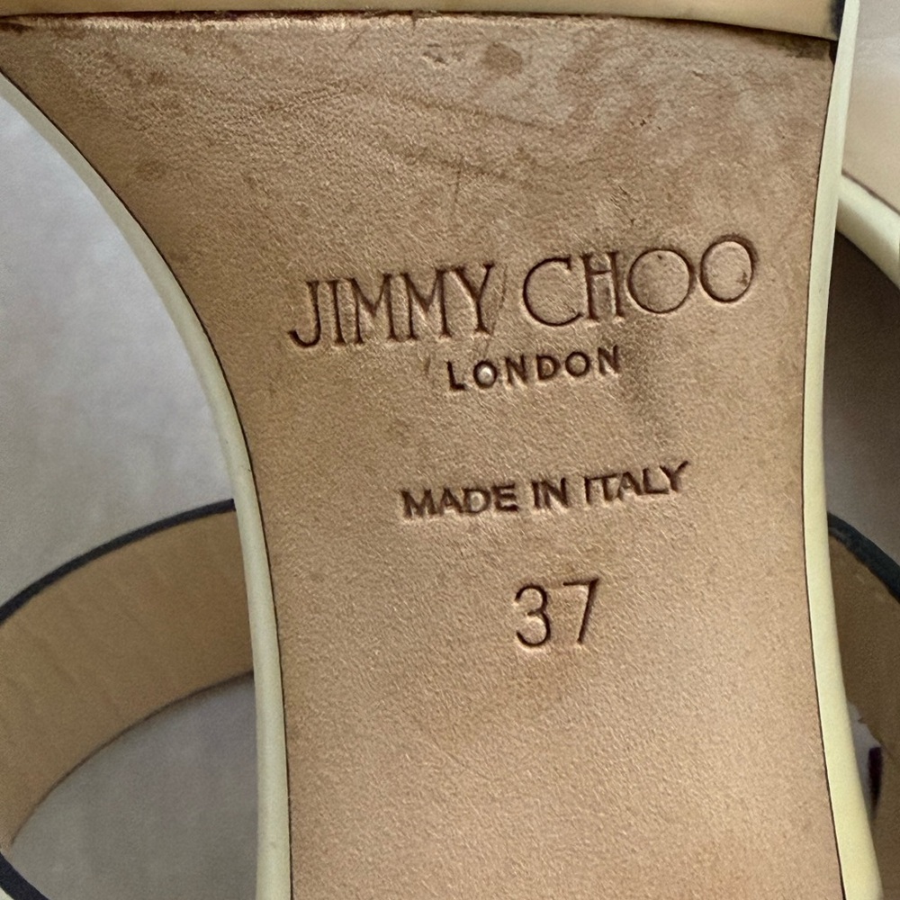 Jimmy Choo Jin Square Toe Sandals 45 mm size 37. - Picture 12 of 17